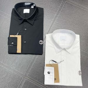 Long Sleeve Shirt Men Brand Logo Design Buttons Chemise Homme Solid Casual Slim Business Male Dress Shirts Plus Size Camisas