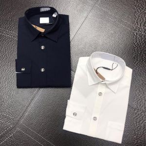 Brand Long Sleeve Men Shirt Logo Design Buttons Chemise Homme Solid Casual Slim Business Male Dress Shirts Plus Size Camisas