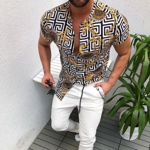 2021 New Summer Men's Clothing European American Retro Trend Shirt Cardigan Men's Fashion Relaxation trend Short Sleeve 