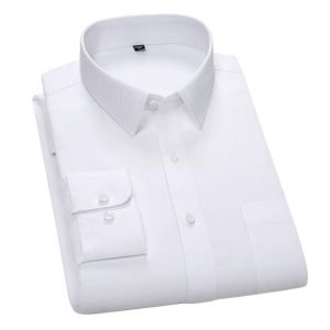 Aoliwen Large size Long Sleeve Business Oxford Wrinkle Resistant Shirts For Men 100% Cotton quality Solid Color Shirts Autumn