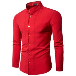 2021 autumn and winter men's clothing small tip territory gold palace style long-sleeved shirt business banquet temperament m