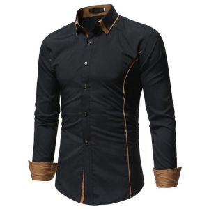 2021 Fashion Brand Shirts Camisa Masculina Long Sleeve Men's Shirt Slim Fit Casual Plus Size Black Social Dress Shirt Blouses