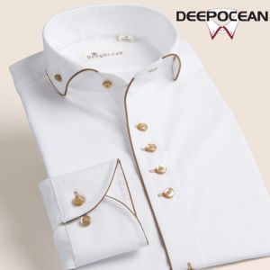 Men's Shirt Long Sleeve Pure White Man Shirt Business Casual Shirts Cotton Dress Shirts Man Fashion Male Clothing Tops DCX235