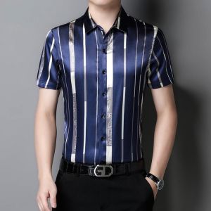 2021 Brand Casual Spring Luxury Plaid Long Sleeve Slim Fit Men Shirt Streetwear Social Dress Shirts Mens Fashions Jersey Q59811