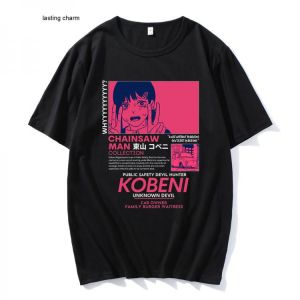 Summer Japan Anime Chainsaw Man T Shi Funny Harajuku Oveized T Shi Top Kpop Sho Mouwen Clothing Men Women's Shis