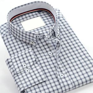 100% COTTON  new arrival Plaid men long sleeve Shirt formal obese high quality fashion super large casual plus size M-9XL10XL