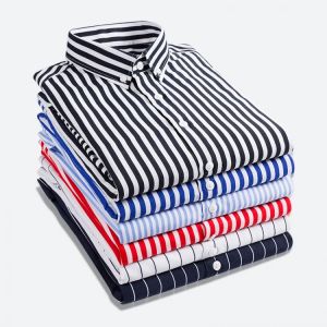 Fashion 2021 Men's Long Sleeve Shirt Personality Stripe Classic Comfortable Casual Shirt Business Slim Men's Large Size 