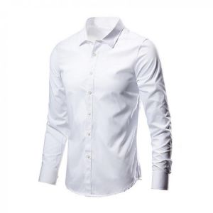 Autumn Long Sleeve Men's Social Shirts Non-iron Workwear Slim Male Dress Shirt For Men White Black Brand Clothing 5XL Vintage