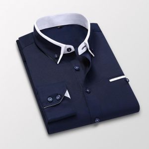2021 Spring Autumn business dress Shirt Men Cotton Male Casual Long Sleeve Shirt High Quality Man Clothes Tops Plus size S-5XL
