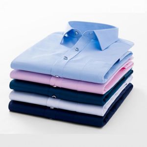 Brand High Quality Business Office Men's Shirts 2021 New Long Sleeve Formal Dress Shirts Men Plus Size Solid Colors Male Tops