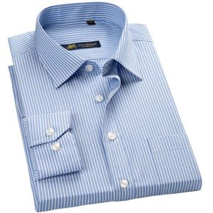 high quality new summer/spring plus size S~ 5xl  long sleeve striped men dress shirts  regular fit non-iron easy care