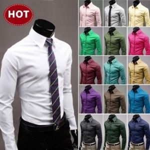 Branded Slim Fit Men's Shirt Clothing Long Sleeve Basic Casual Daily Slim Fit Plus Size Shirts Outwear Mens Social Dress Shir