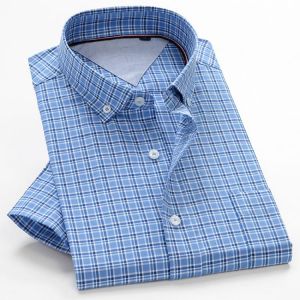 6XL 7XL 8XL 9XL 10XL men's casual plaid short-sleeved shirt 2021 summer brand clothing high quality comfortable cotton shirt