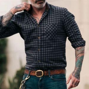 Cardigan  Classic Long Sleeve Retro Men Shirt Top Casual Shirt Long Sleeve for Daily Wear