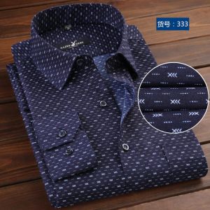 Dress Shirts For Men Long Sleeve Men's Business Casual Shirt Autumn Slim Fit Top Blouse Fashion Print New Model Strip Color