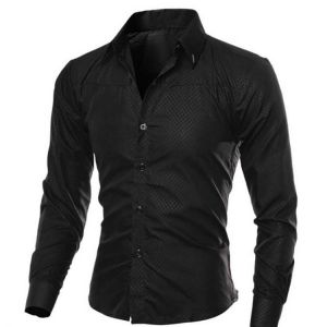 Casual Men's Dress Shirt Long Sleeve Luxury Button Up Silk Cotton Shirt Slim Fit Hand Sewing Fashion No Ironing Western Desig