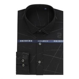 colour black Bamboo Fiber men's long sleeve Shirt formal high quality fashion casual good produts plus size M-7XL8XL9XL10XL