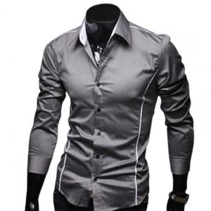 Men's business shirt long-sleeved Single-breasted Business Formal Slim Autumn Shirt for formal casual shirt Camisa M-4XL