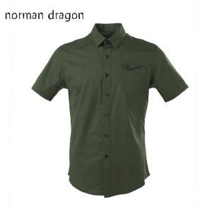 High quality FR men shirt slim fit formal designer plain uniform western short sleeve red white pink dress school blank shirts