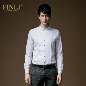 Free Shipping New fashion casual personality male men's long sleeved Autumn fashion slim shirt collar micro solid 8776 on sal