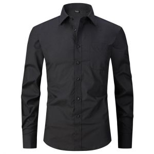 M-6XL New Luxury Men's Shirt Business Style Slim Soft Comfort Slim Fit Styles Long Sleeve Casual Dress Shirt Gift for Men