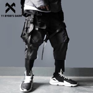 11 BYBB'S DARK Ribbons Multi Pockets Cargo Pants Men Harajuku Casual Track Trouser Hip Hop Streetwear Techwear Pants Joggers 
