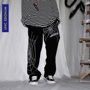 UNCLEDONJM Spider embroidery Baggy Harem Pants Streetwear Men 2020 Summer Hip Hop Casual Trousers Fashion Male Pants ED933