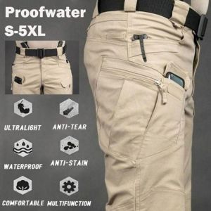 Men City Military Tactical Pants Casual Waterproof Wear Resistant Cargo Trousers Classic Outdoor Hiking Multi Pocket Sweatpants