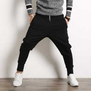 new men's boutique Harlan feet pants fashion boutique men's casual pants large size elastic waist outdoor trend sports p
