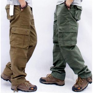 Men's Cargo Pants Mens Casual Multi Pockets Military Tactical Pants Men Outwear Straight slacks Long Trousers Large size 42 4