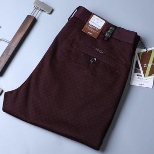 Korean Fashion Men Pants Print Black Red Flat Front Regular Fit Office Formal Dress Trousers Men Suit Pants Autumn Spring 2021