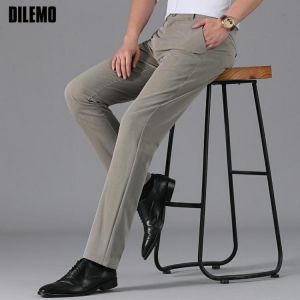 New Brand Casual Comfortable Business Men Clothing 2021 Fashion Pant Korean Black Straight Long Dress Top Quality Work Trousers