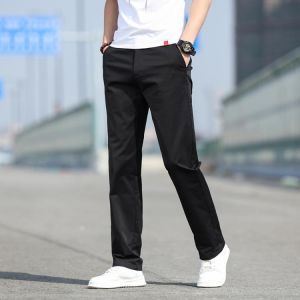 EvaPosh Autumn Overalls Men'S Straight Loose Large Size Casual Pants Stretch Long Pants Middle-Aged Men'S Trousers Thin 