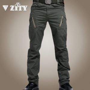 Men's Tactical Pants Multi Pocket Elastic Waist Military Trousers Male Casual Cargo Pants Men Clothing Slim Fit 5XL Sweatpant