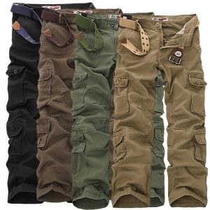 2019 new Military Tactical pants men Multi-pocket washed overalls male Baggy cargo pants for men cotton trousers,large size 46