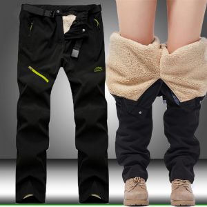 MCLAOSI Men Winter Outdoor Hiking Trekking Fishing Camping Climb Pants Male Warm Fleece Trousers Sports Thick Waterproof Pants