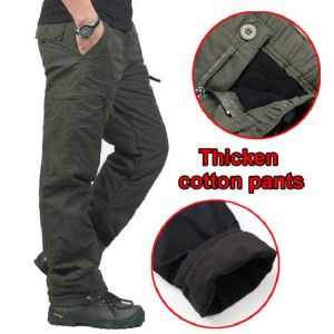Men's Winter Warm Thick Pant Double Layer Fleece Military Army Camouflage Tactical Cotton Long Trouser Male Baggy Cargo Pant 
