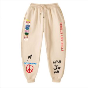 Autumn Winter Pants Men Women TRAVIS SCOTT ASTROWORLD Letter Printed Jogging Pants  Hip Hop Streetwear Men Sweatpants Trousers