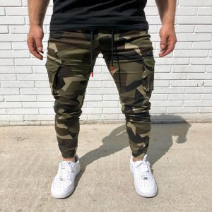 2021 Camo Cargo Pants Men Tracksuit Pockets Jogging Pants Men Slim Sweatpants Fitness Fashion Sportswear Homme Streetwear