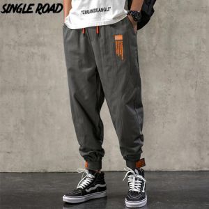 Single Road Mens Harem Pants Men Fashion 2021 Baggy Cotton Hip Hop Joggers Japanese Streetwear Trousers Male Cargo Pants For Men