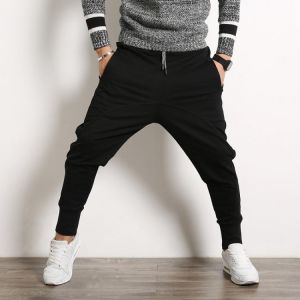 2019 Autumn Men's Harem Pants, Casual Cotton Thin Pants Men , Big Size Street Fashion Hip-hop Pants, Stage Performance Trouse