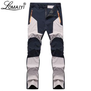 LOMAIYI Stretch Man Pants Casual Mens Spring/Autumn Waterproof Sweatpants Men's Trousers Male Slim Fit Work Pants For Men AM0
