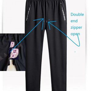 Open-Seat Pants Men's Sexy Double-Headed Zipper Outdoor Dating Crotch Full Open Outdoor Convenient Pants Men