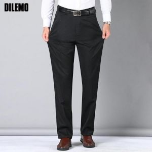 Top Quality New Brand Casual Fashion Regular Fit Long Mens Pants Fashions Classic Business  Office Wear Trousers Men Clothing
