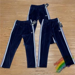 2021ss Needles Pants Men Women 1:1 High Quality Velvet Needles AWGE Sweatpants Butterfly Embroidered AWGE Trousers