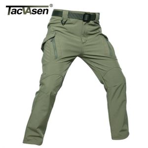 TACVASEN IX9 Winter Softshell Pants Military Tactical Pants Mens Hunt Fleece Cargo Pants Waterproof Combat Hiking Work Trousers