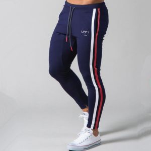 2021 Gym Training Jogging Sports Tights Casual Fitness Pants Men'S Fitness Fashion Foot Invisible Zipper Fashion Trousers
