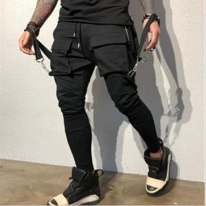 2018 Autumn new mens cotton Sweatpants  Fitness workout solid trousers male Casual fashion Pencil Pants Joggers sportswear