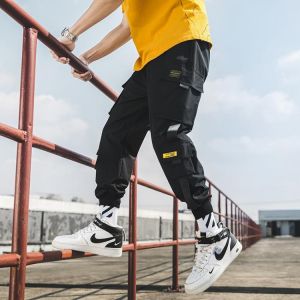2021 Men's Cargo Pants Streetwear Oversized Man Harem Pants Multi-Pocket Ribbons Fashion Sweatpants Casual Male Pants New S-5