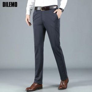 Wrinkle Free Non-ironing New Brand Casual Comfortable Korean Men Clothing 2021 Fashion Pant Business Long Trousers Men Clothing
